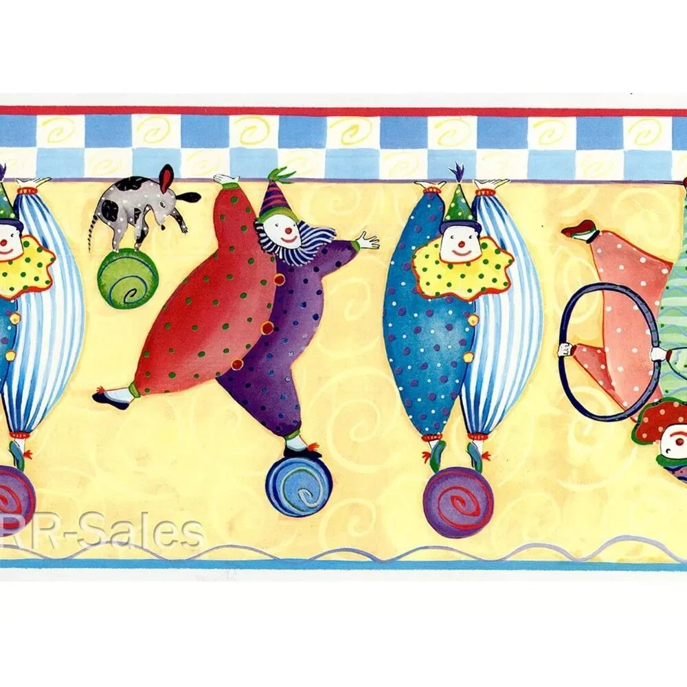 Wallies Dana Simpson Bumble Tumble Clowns Dog Cartoon Wallpaper Border 2 Rolls‎